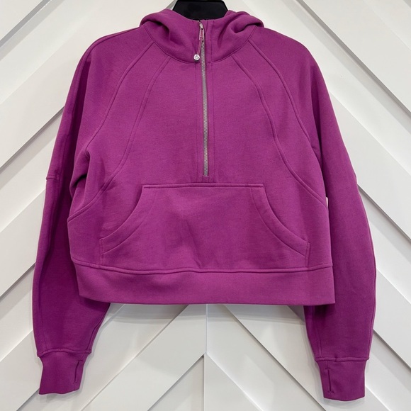 NWT Lululemon Scuba Oversized Half Zip Hoodie Size XS/Small In Vivid Plum - Picture 1 of 9